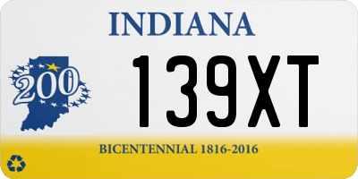 IN license plate 139XT