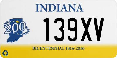 IN license plate 139XV