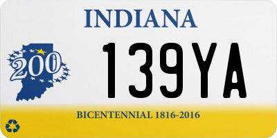 IN license plate 139YA