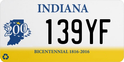 IN license plate 139YF