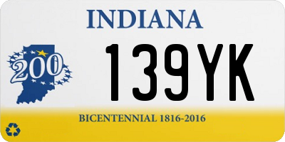 IN license plate 139YK