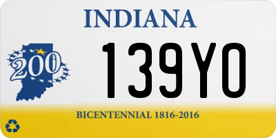 IN license plate 139YO