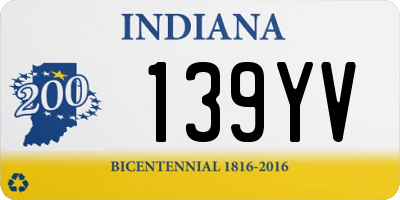 IN license plate 139YV