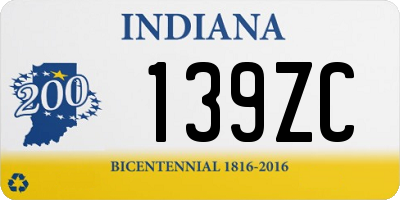 IN license plate 139ZC