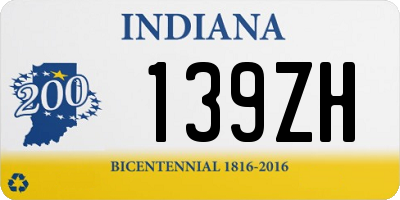 IN license plate 139ZH