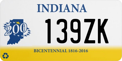 IN license plate 139ZK