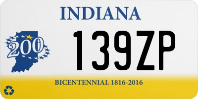 IN license plate 139ZP