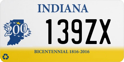 IN license plate 139ZX