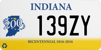 IN license plate 139ZY