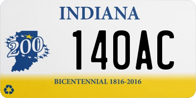 IN license plate 140AC