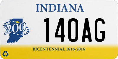 IN license plate 140AG