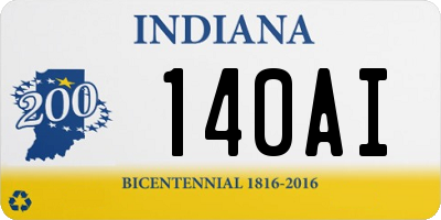 IN license plate 140AI