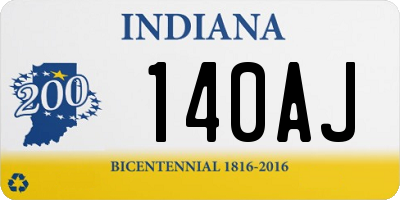 IN license plate 140AJ
