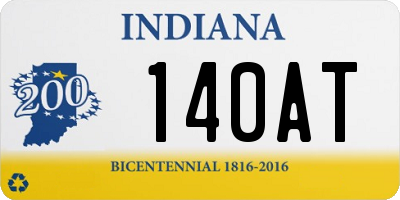 IN license plate 140AT