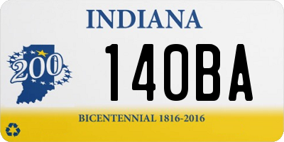 IN license plate 140BA