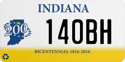 IN license plate 140BH