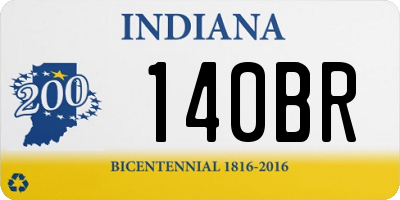 IN license plate 140BR