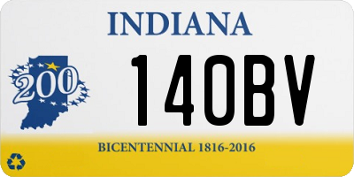 IN license plate 140BV