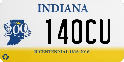 IN license plate 140CU