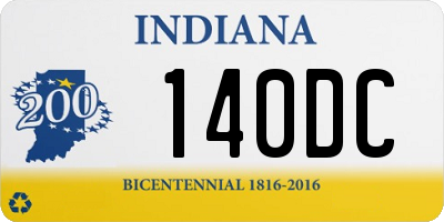 IN license plate 140DC