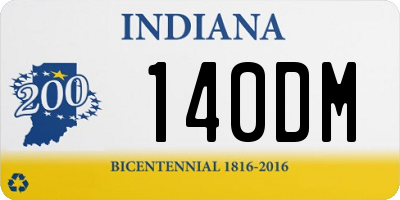 IN license plate 140DM