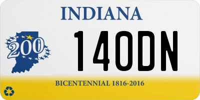 IN license plate 140DN