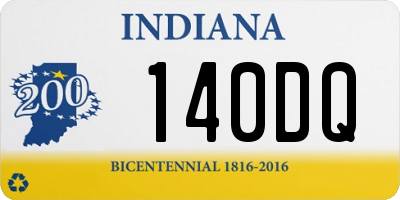 IN license plate 140DQ