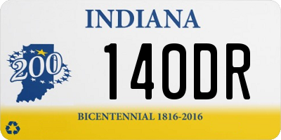 IN license plate 140DR