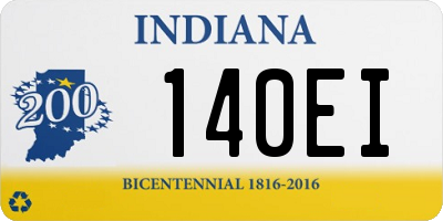 IN license plate 140EI