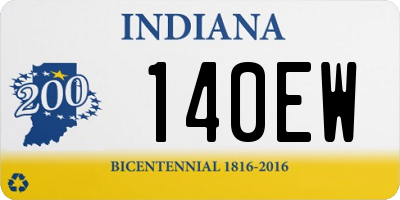 IN license plate 140EW