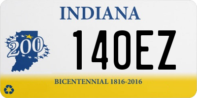 IN license plate 140EZ