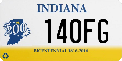 IN license plate 140FG