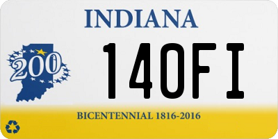 IN license plate 140FI