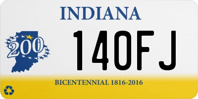 IN license plate 140FJ