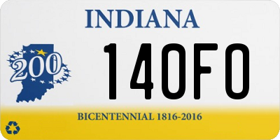 IN license plate 140FO