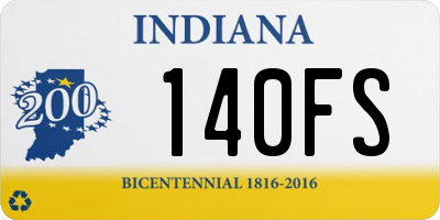 IN license plate 140FS