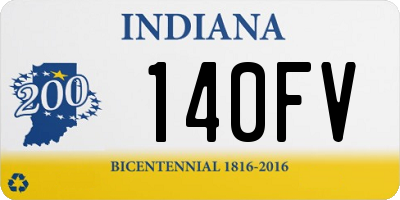 IN license plate 140FV