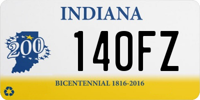 IN license plate 140FZ