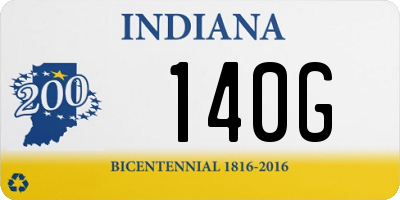 IN license plate 140G