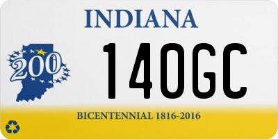 IN license plate 140GC