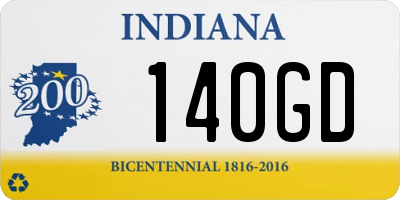 IN license plate 140GD