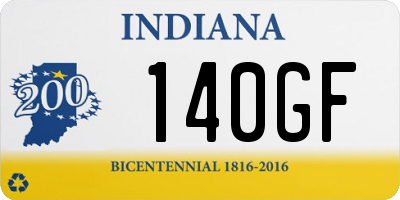 IN license plate 140GF