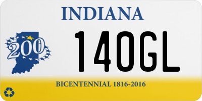 IN license plate 140GL