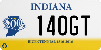 IN license plate 140GT