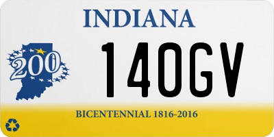 IN license plate 140GV