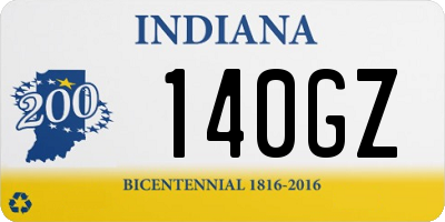 IN license plate 140GZ