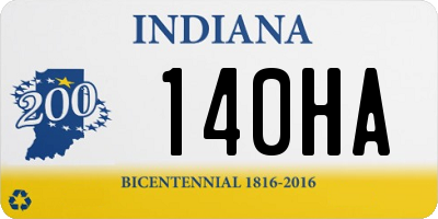 IN license plate 140HA