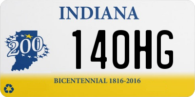 IN license plate 140HG