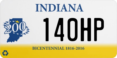 IN license plate 140HP