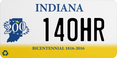 IN license plate 140HR